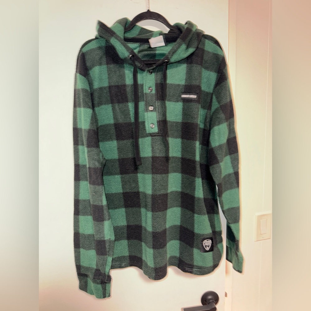 Green and Black Plaid Sweater